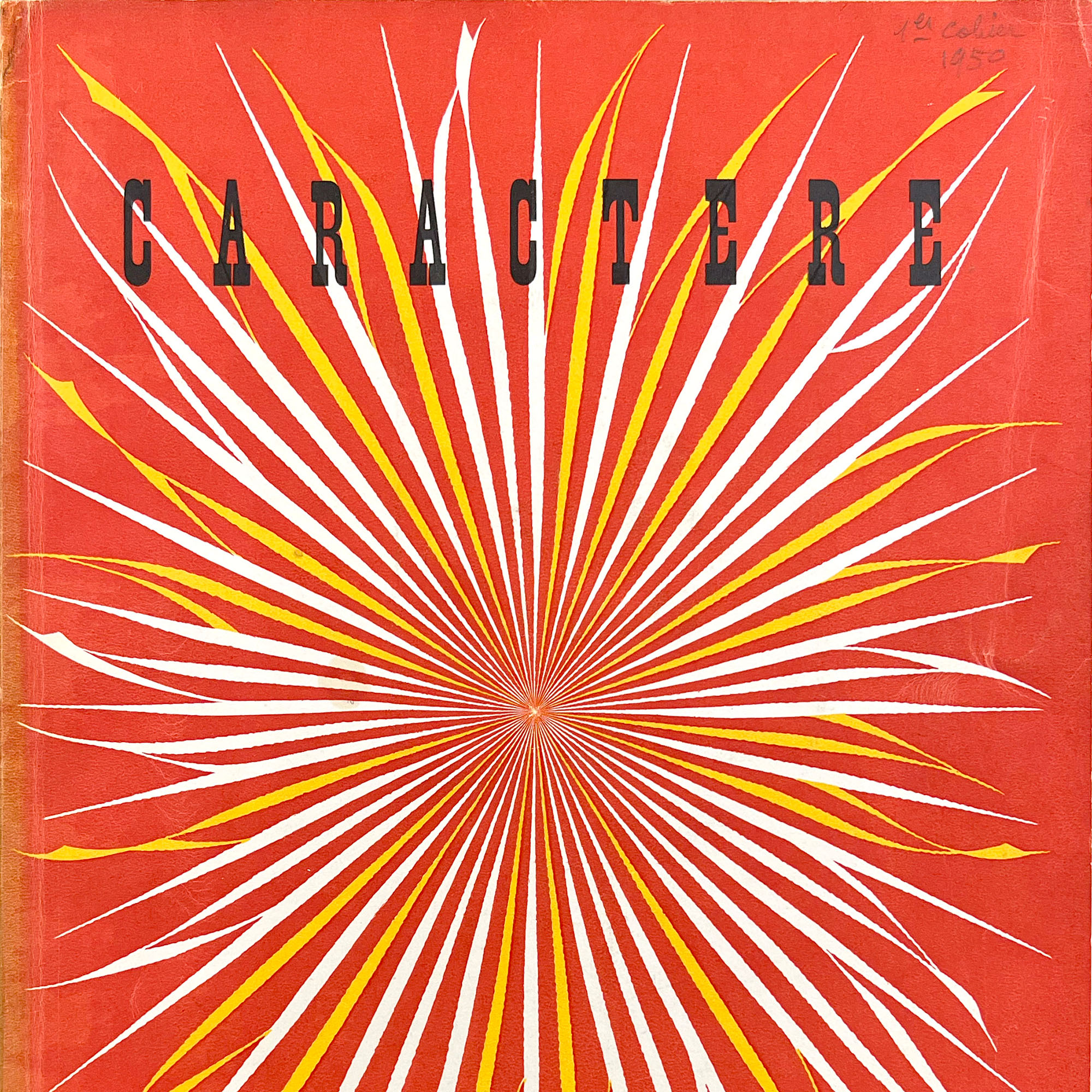 Caractère, couverture conçue par Enric Crous-Vidal, février 1950.